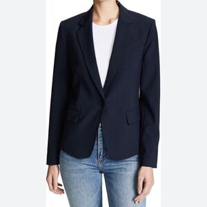 Theory Size 2 Dark Navy Blazer (Virgin Wool)
